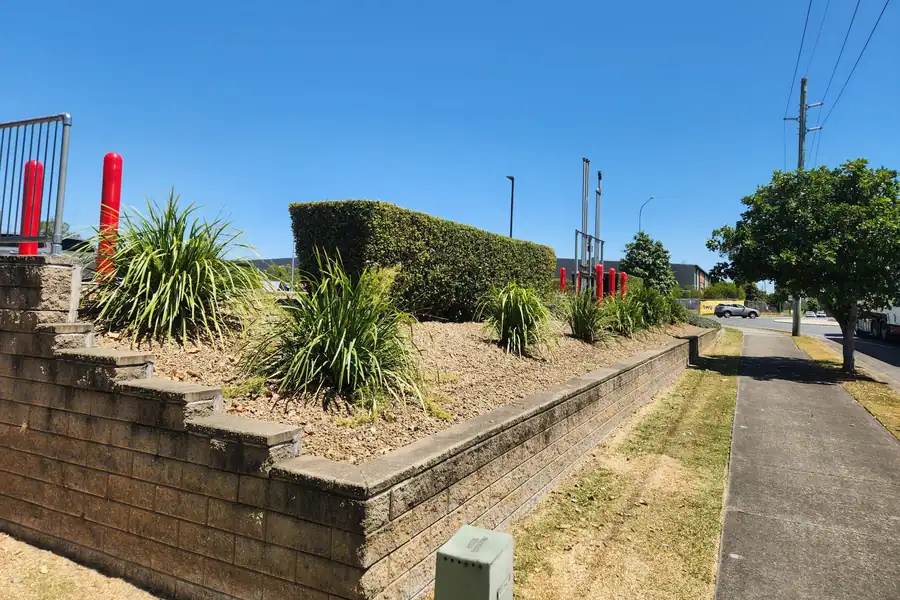 Garden beds cleared of weeds and debris