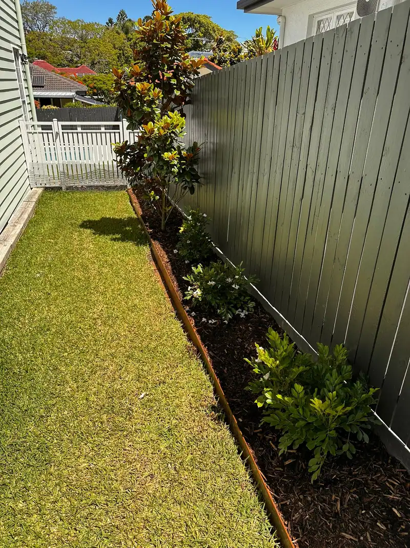 Garden bed replanted after clearing